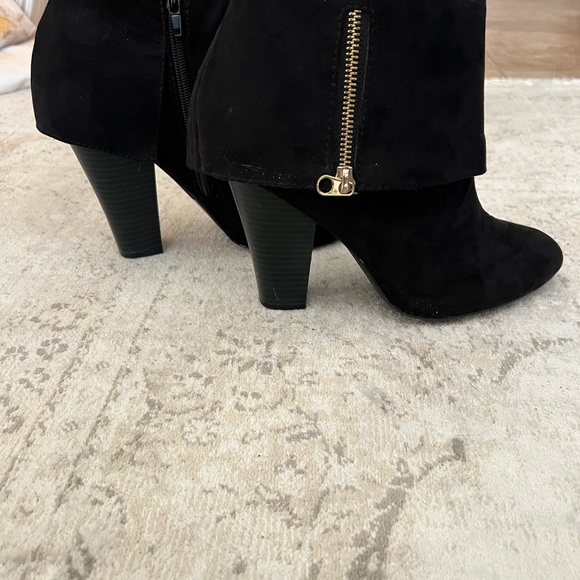 Black Suede Booties - Picture 2 of 3